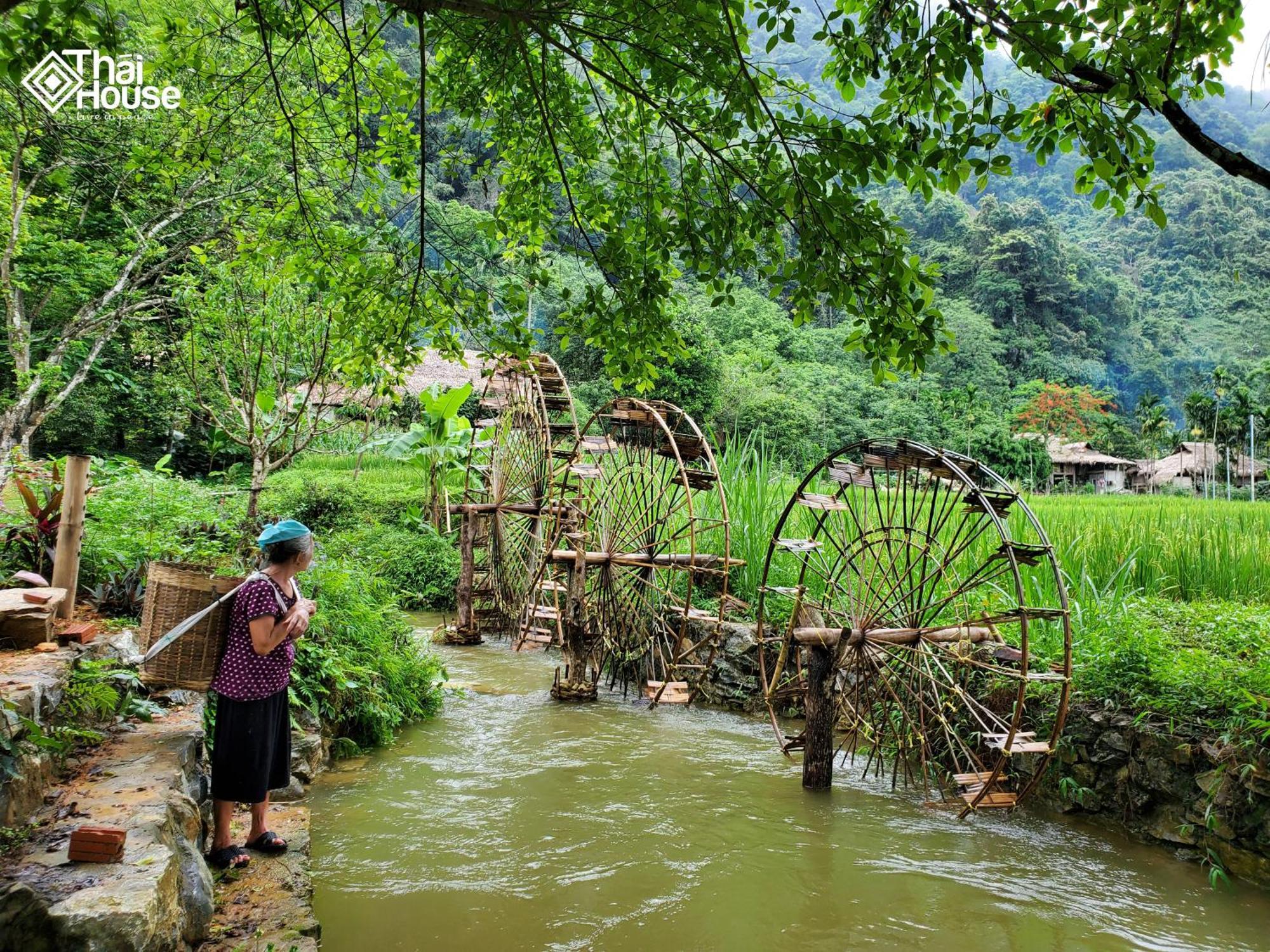 Thai House Pu Luong - Century Old Stilt House With Terrace Views Huong Ba Thuoc 외부 사진