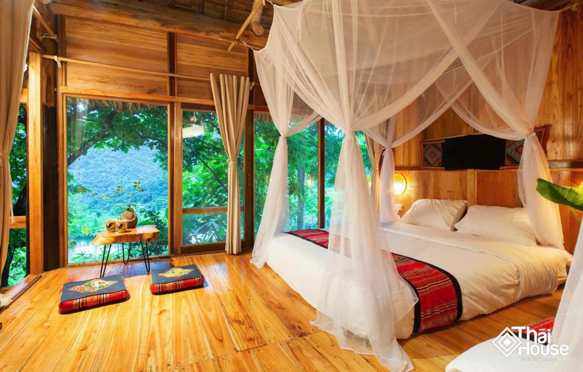 Thai House Pu Luong - Century Old Stilt House With Terrace Views Huong Ba Thuoc 외부 사진