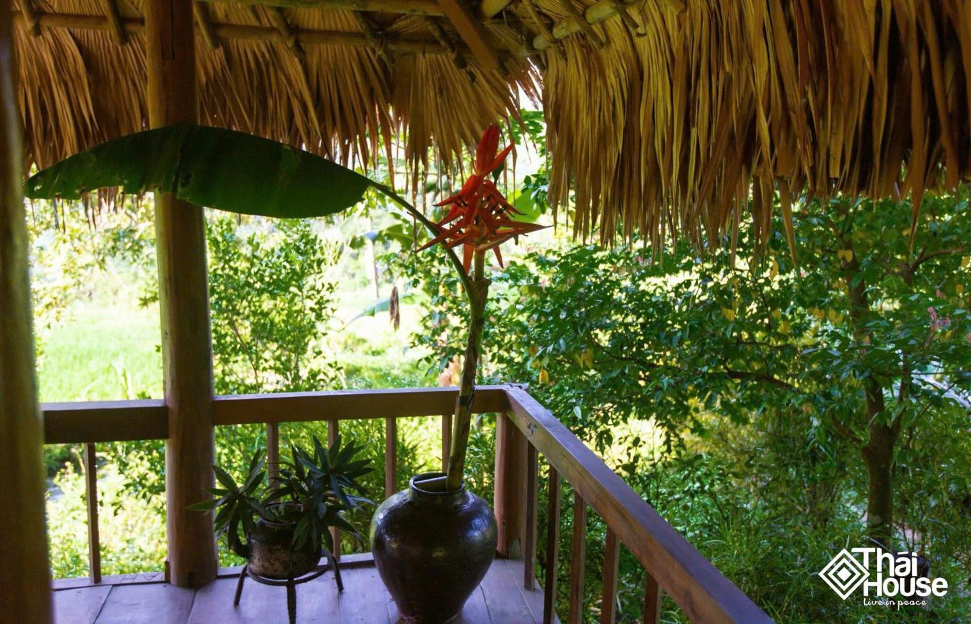 Thai House Pu Luong - Century Old Stilt House With Terrace Views Huong Ba Thuoc 외부 사진